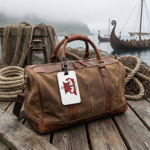 Etiqueta Para Maletas Barco Drakkar de silueta de larga duración