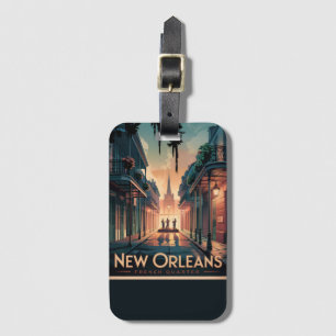 Etiqueta Para Maletas Barrio Francés de Nueva Orleans