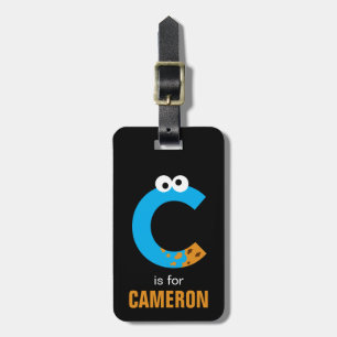 Etiqueta Para Maletas Barrio Sésamo C es para Cookie Monster