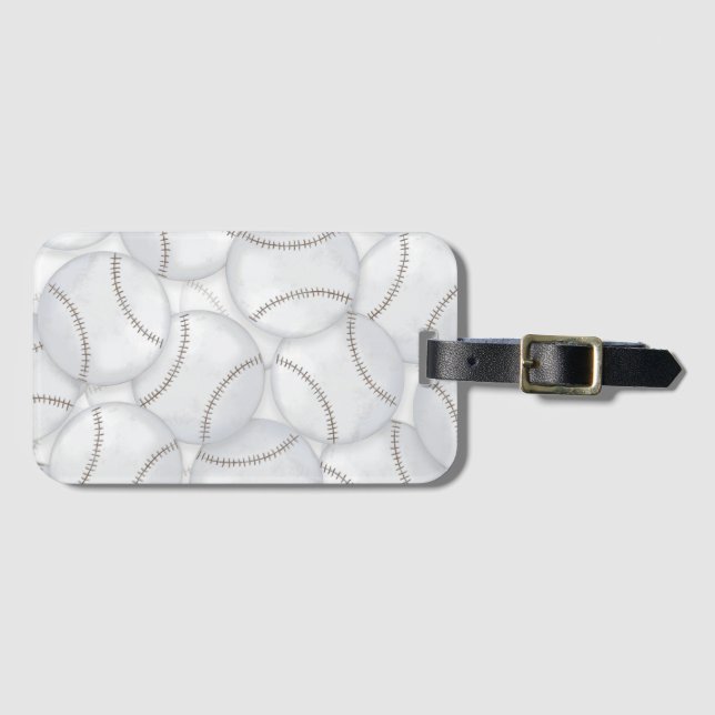 Etiqueta Para Maletas Baseballs (Anverso horizontal)