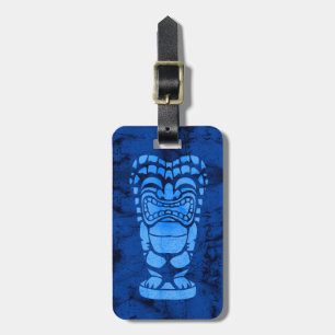 Etiqueta Para Maletas Batik de risa hawaiano de Tiki de la playa de