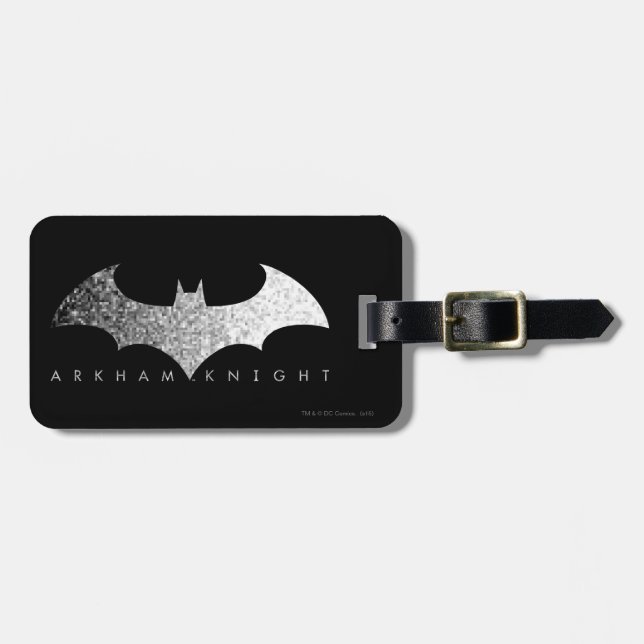 Etiqueta Para Maletas Batman Arkham Knight Pixel Logo (Frente Horizontal)