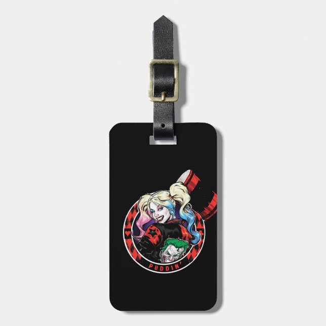 Etiqueta Para Maletas Batman | Harley Quinn Winking Con Mallet (Frente Vertical)