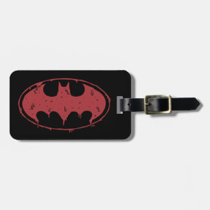 Etiqueta Para Maletas Batman Logotipo Oozing Red Bat