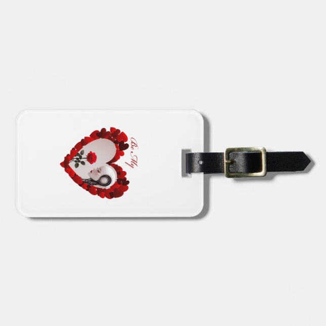 Etiqueta Para Maletas Be My Valentine ❤️ (Frente Horizontal)