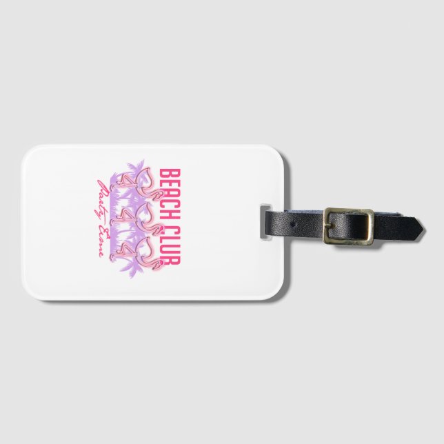 Etiqueta Para Maletas beach  club  (Anverso horizontal)