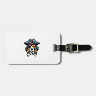 Etiqueta Para Maletas Beagle Pirate Costume Skull Crossbone Dog Amantes
