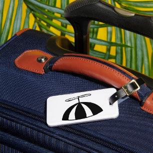 Etiqueta Para Maletas Beanie Con Un Pájaro Remolino