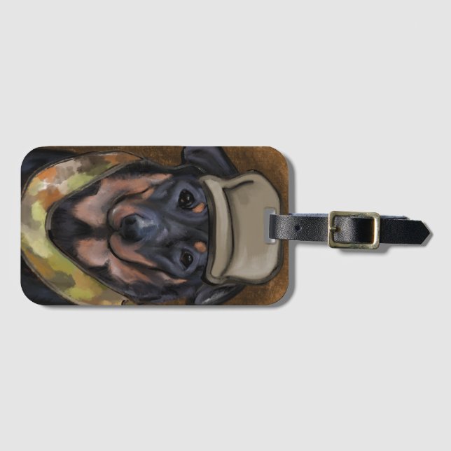 Etiqueta Para Maletas Beauceron (Anverso horizontal)