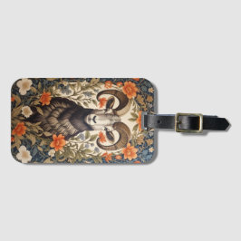 Etiqueta Para Maletas Beautiful Big Horn Sheep William Morris Inspired