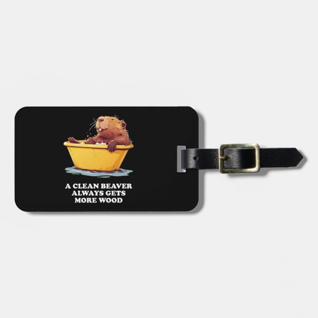 Etiqueta Para Maletas Beaver Lover Bath (Frente Horizontal)