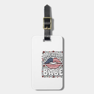 Etiqueta Para Maletas Bebé Americano Diseño de Grabado Vintage Patriótic