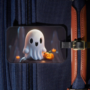 Etiqueta Para Maletas Bebé Fantasma Típico personaje de Halloween