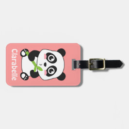 Etiqueta Para Maletas Bebé panda lindo y adorable