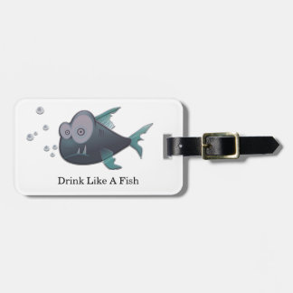 Etiqueta Para Maletas Bebida como un pescado