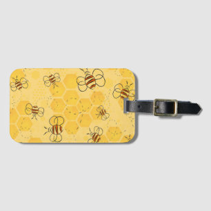 Etiqueta Para Maletas Bee Buzzing Honey Bees Cute