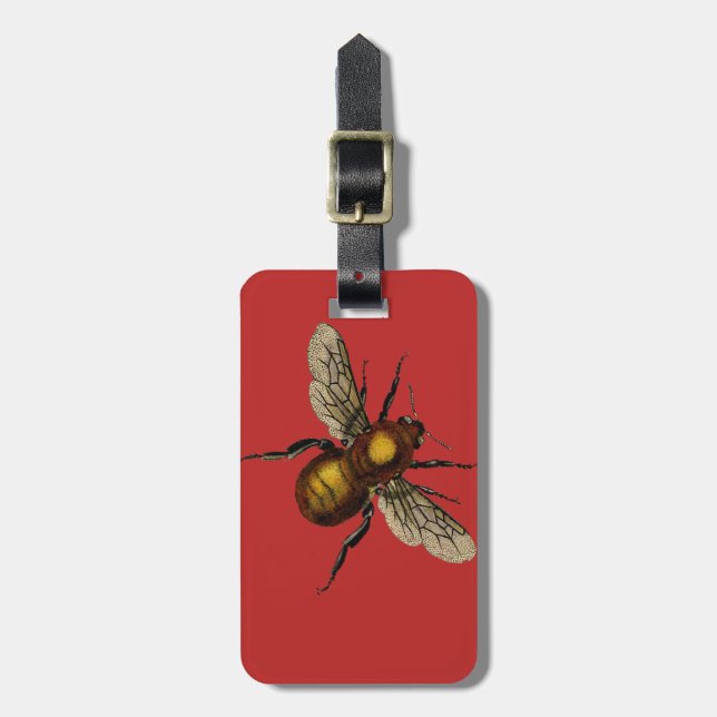 Etiqueta Para Maletas Bee on Scarlet (Frente Vertical)