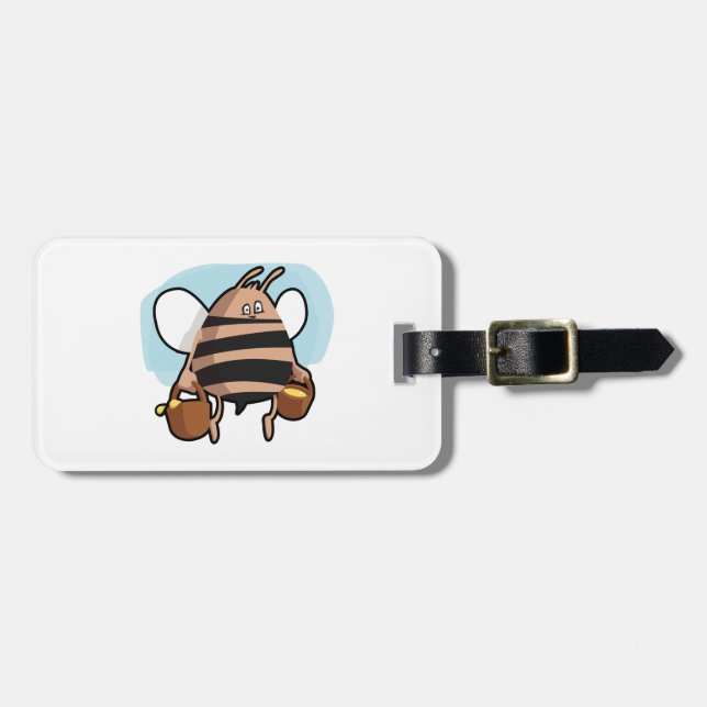 Etiqueta Para Maletas Bee personalizado (Frente Horizontal)
