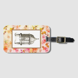 Etiqueta Para Maletas Beehive victoriana sobre la flor