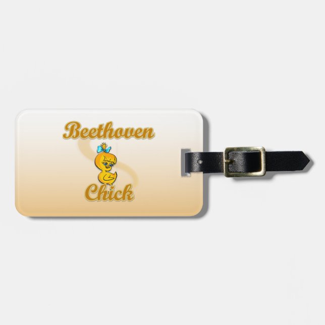 Etiqueta Para Maletas Beethoven Chick (Frente Horizontal)