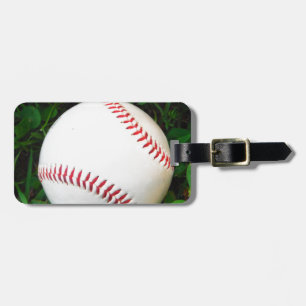 Etiqueta Para Maletas Béisbol blanco con tintes rojos