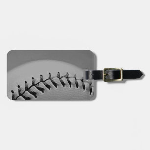 Etiqueta Para Maletas Béisbol blanco y negro