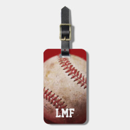 Etiqueta Para Maletas Béisbol con monograma personalizado
