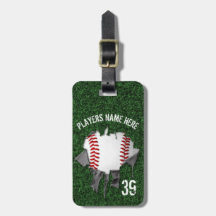 Etiqueta Para Maletas Béisbol desgarrado (personalizado)