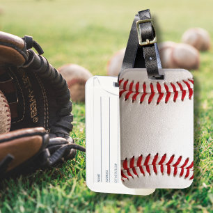 Etiqueta Para Maletas Béisbol y Sóftbol Costura Roja