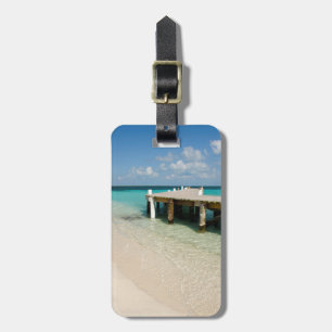 Etiqueta Para Maletas Belice, Mar Caribe, Goff Caye. Una pequeña isla