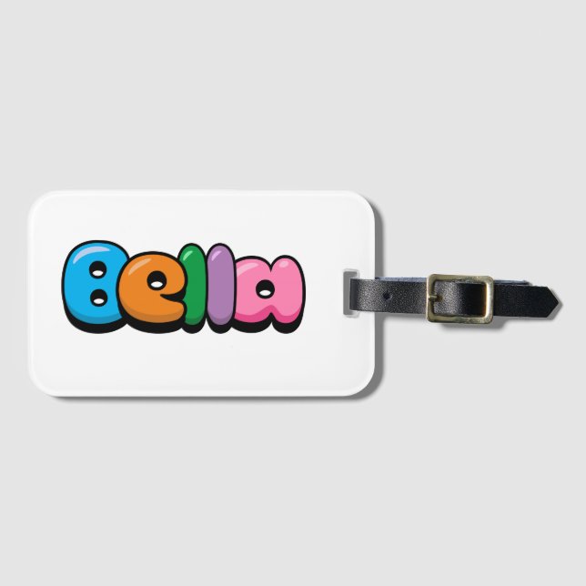 Etiqueta Para Maletas Bella (Anverso horizontal)