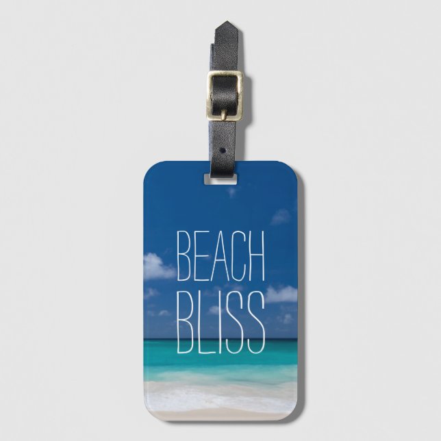Etiqueta Para Maletas Bella Beach Bliss (Anverso vertical)