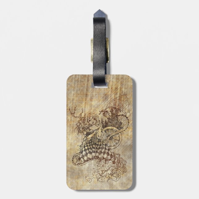 Etiqueta Para Maletas Bella durmiente (Atrás Vertical)