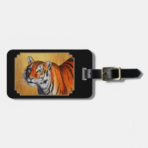 Etiqueta Para Maletas Bella Naranja Bengala Tiger