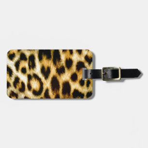 Etiqueta Para Maletas Bella piel de leopardo