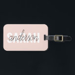 Etiqueta Para Maletas Belleza rosa pastel moderna Personalizada<br><div class="desc">Belleza rosa pastel moderna Personalizada</div>