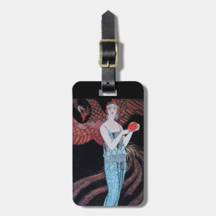 ETIQUETA PARA MALETAS BELLEZA Y FOENIX,DISEÑADOR DE MODA ARTISTA