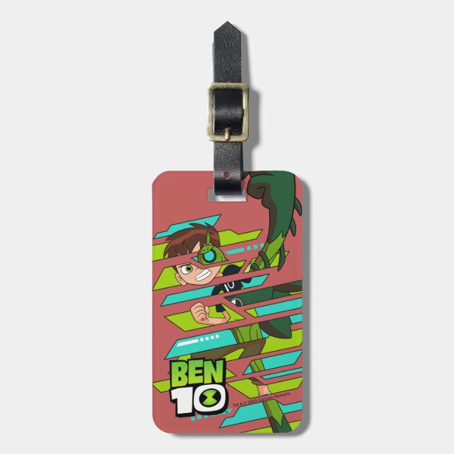 Etiqueta Para Maletas Ben 10 Transformación de ADN salvaje (Frente Vertical)