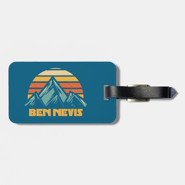 Etiqueta Para Maletas Ben Nevis Retro Turquesa (Atrás Horizontal)