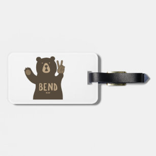 Etiqueta Para Maletas Bend Oregon Peace Bear