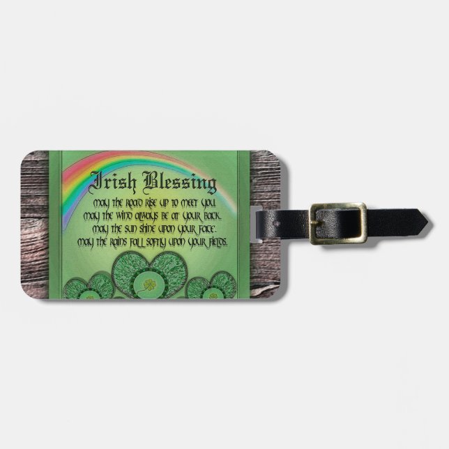 Etiqueta Para Maletas Bendición irlandesa (Frente Horizontal)
