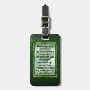 Etiqueta Para Maletas Bendición irlandesa verde
