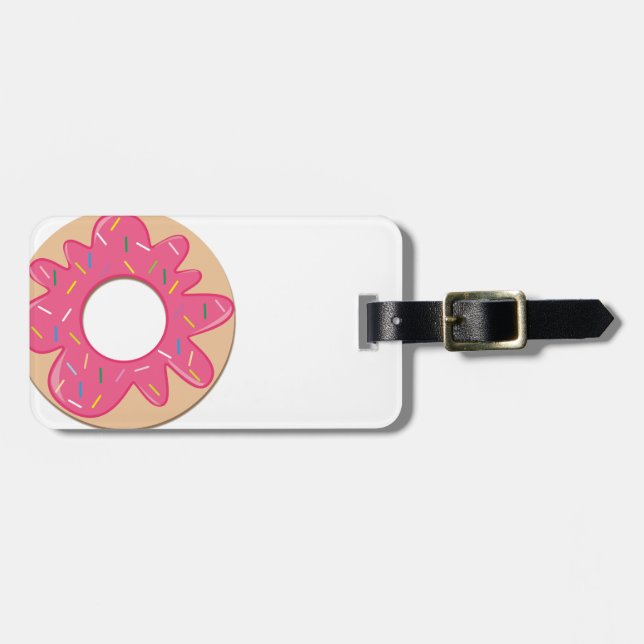 Etiqueta Para Maletas Berry Sprinkle Donut (Frente Horizontal)