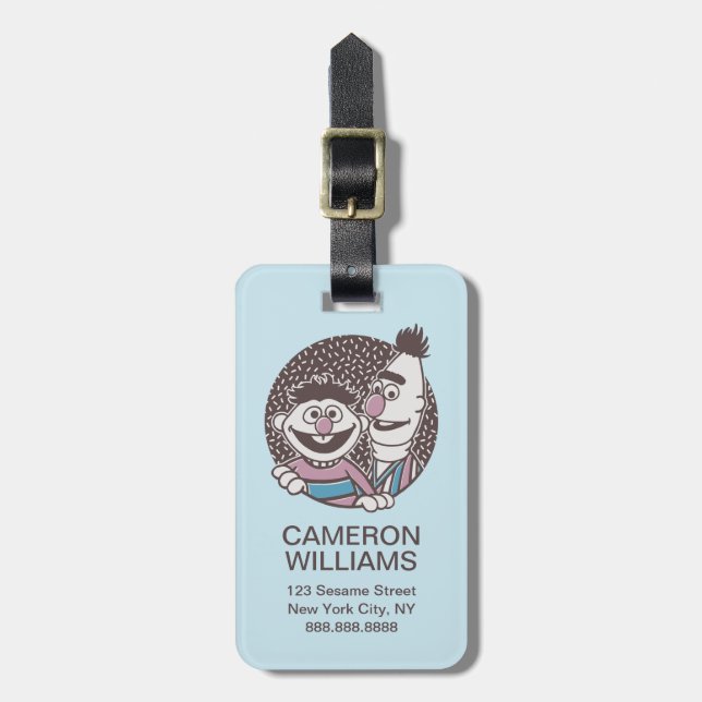 Etiqueta Para Maletas Bert y Ernie | Bros (Frente Vertical)