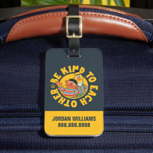 Etiqueta Para Maletas Bert y Ernie   Ser amable   Añadir su nombre