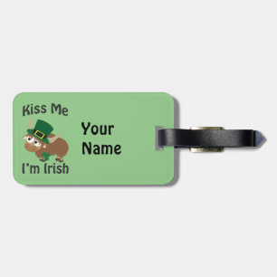 Etiqueta Para Maletas Bésame, soy irlandés Yak