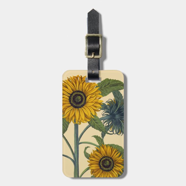 Etiqueta Para Maletas Besler: Girasol (Frente Vertical)