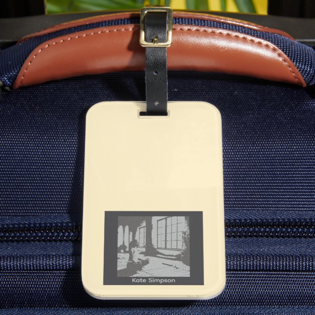 Etiqueta Para Maletas Best Yoga Teacher Ever (Anverso In situ 2)