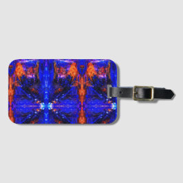 Etiqueta Para Maletas Bestia Azul Corriendo Fuego