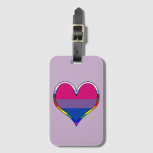 Etiqueta Para Maletas Bi Pride Heart